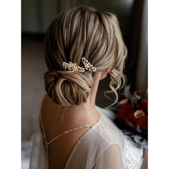 Wedding Hair Comb Pearl Rhinestone Bridal Accessories for Brides and Bridesmaids main image 7
